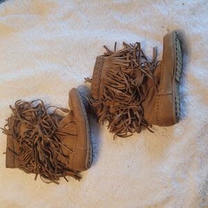 Rampage Kids Moccasins - Brown Fringe